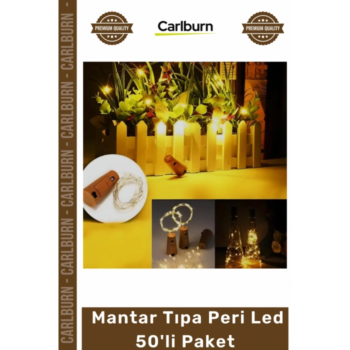 #PeriLed Dekoratif Günışığı Aydınlatma Şişe Süsleme Kaliteli Mantar Tıpa Peri Led 50li Paket