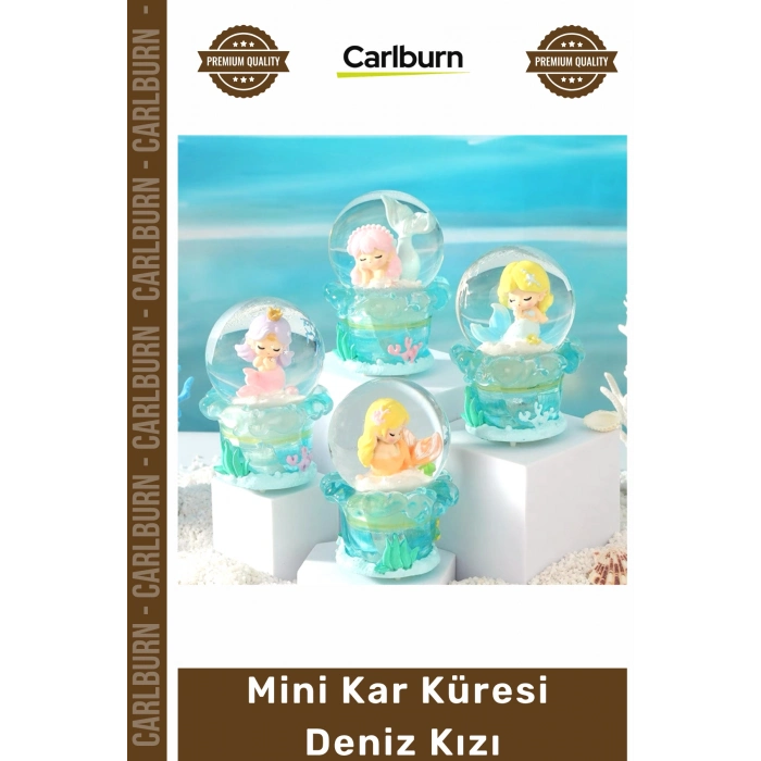 #KarKüresi Estetik Hediyelik Cam Işıklı Masaüstü Tasarım Dekoratif Obje Mini Kar Küresi Deniz Kızı