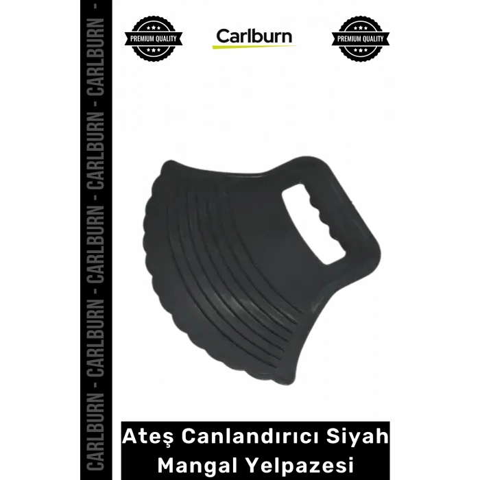 Özel Üretim Kaliteli Plastik Ergonomik Saplı Barbekü Kömür Ateş Canlandırıcı Siyah Mangal Yelpazesi