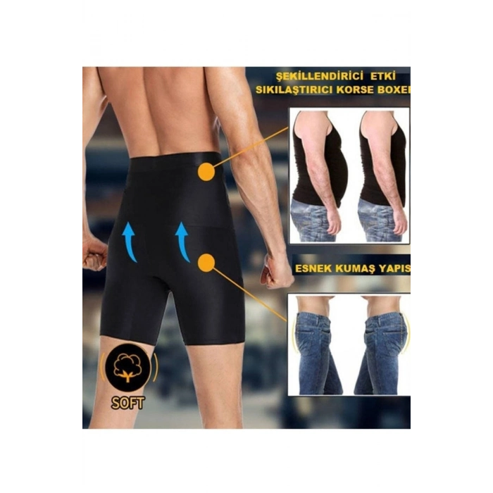 2li Set Erkek Korse Atlet Ve Boxer Korse | Erkek Korse Seti