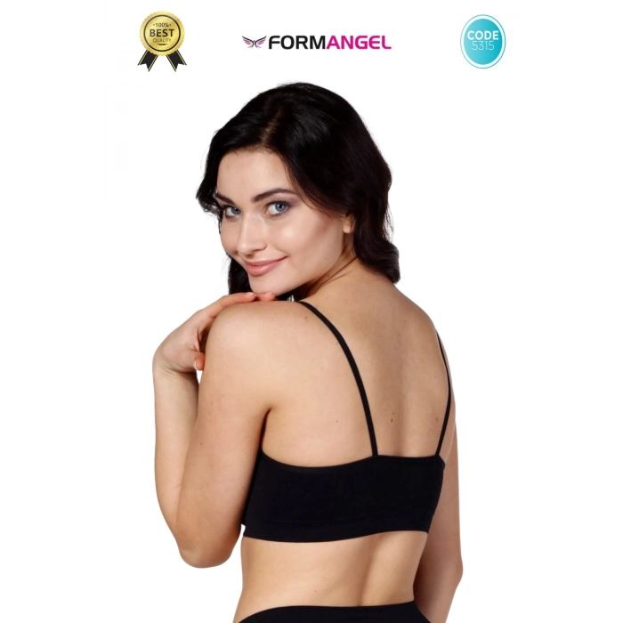 #Büstiyer Dikişsiz Seamless Kadın Esnek Yumuşak Kumaş İp Askılı Pedsiz Spor Büstiyer - 4 Adet