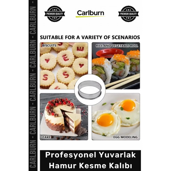 #Kalıp Paslanmaz Çelik Mantı Kurabiye Donut Kesici 75 cm Profesyonel Yuvarlak Hamur Kesme Kalıbı