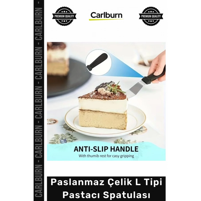 Özel Üretim Profesyonel Mutfak Ekipmanı Ergonomik Saplı Paslanmaz Çelik L Tipi Pastacı Spatulası