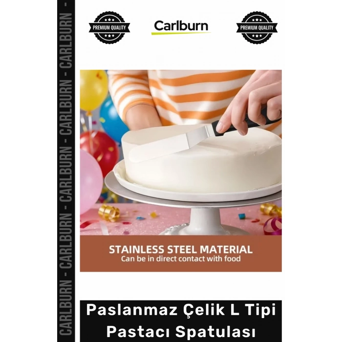 Özel Üretim Profesyonel Mutfak Ekipmanı Ergonomik Saplı Paslanmaz Çelik L Tipi Pastacı Spatulası
