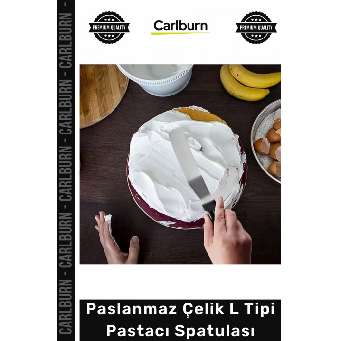 Özel Üretim Profesyonel Mutfak Ekipmanı Ergonomik Saplı Paslanmaz Çelik L Tipi Pastacı Spatulası