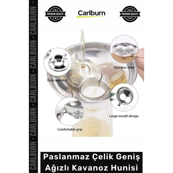 #Huni Profesyonel Reçel Sos Konserve Dolum Aparatı Paslanmaz Çelik Geniş Ağızlı Kavanoz Hunisi