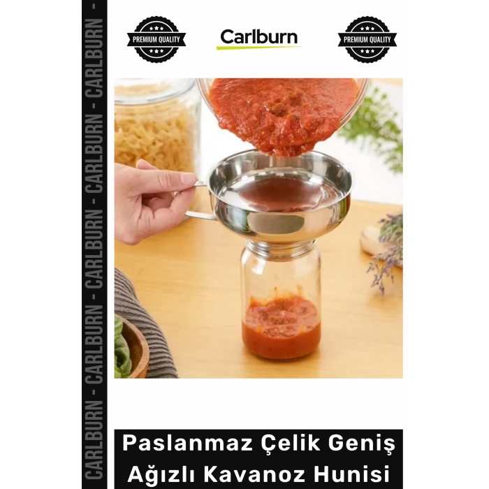 #Huni Profesyonel Reçel Sos Konserve Dolum Aparatı Paslanmaz Çelik Geniş Ağızlı Kavanoz Hunisi