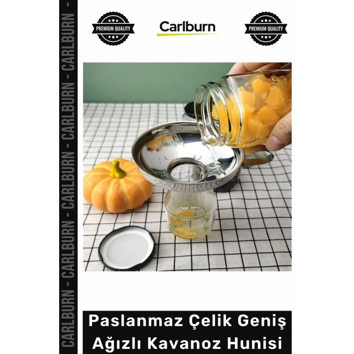 #Huni Profesyonel Reçel Sos Konserve Dolum Aparatı Paslanmaz Çelik Geniş Ağızlı Kavanoz Hunisi
