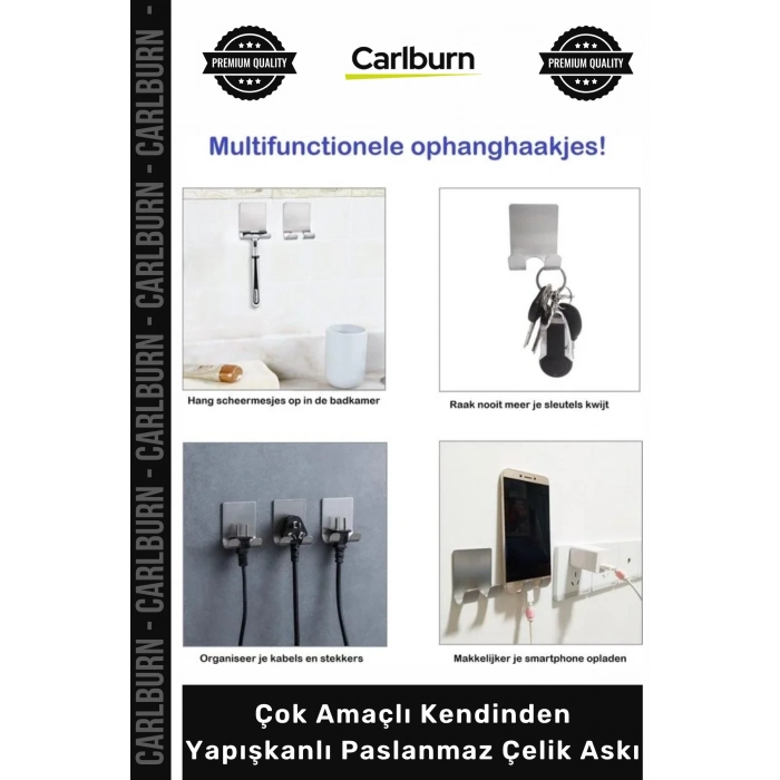 Özel Üretim Delme Gerektirmeyen Matkapsız Metal Çok Amaçlı Kendinden Yapışkanlı Paslanmaz Çelik Askı