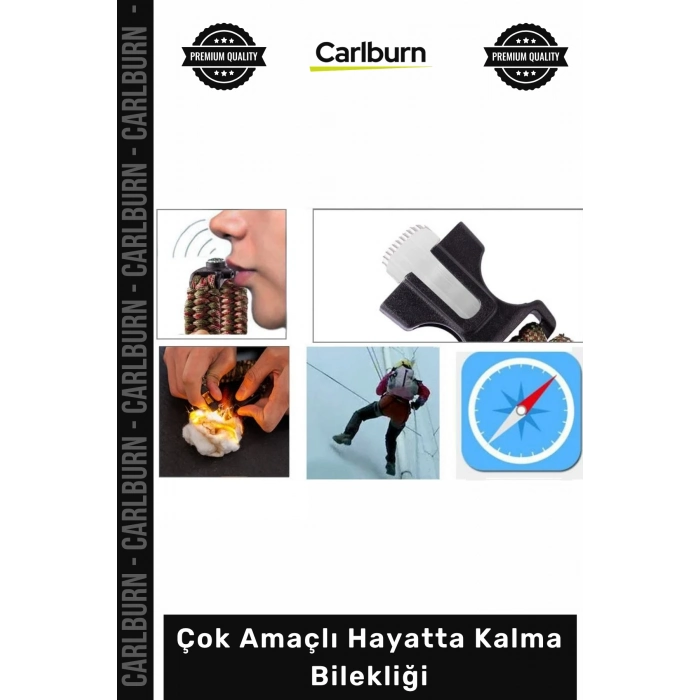 #Bileklik Kamp Outdoor Paracord Pusula Çakmaktaşı Düdük Çakı Çok Amaçlı Hayatta Kalma Bilekliği