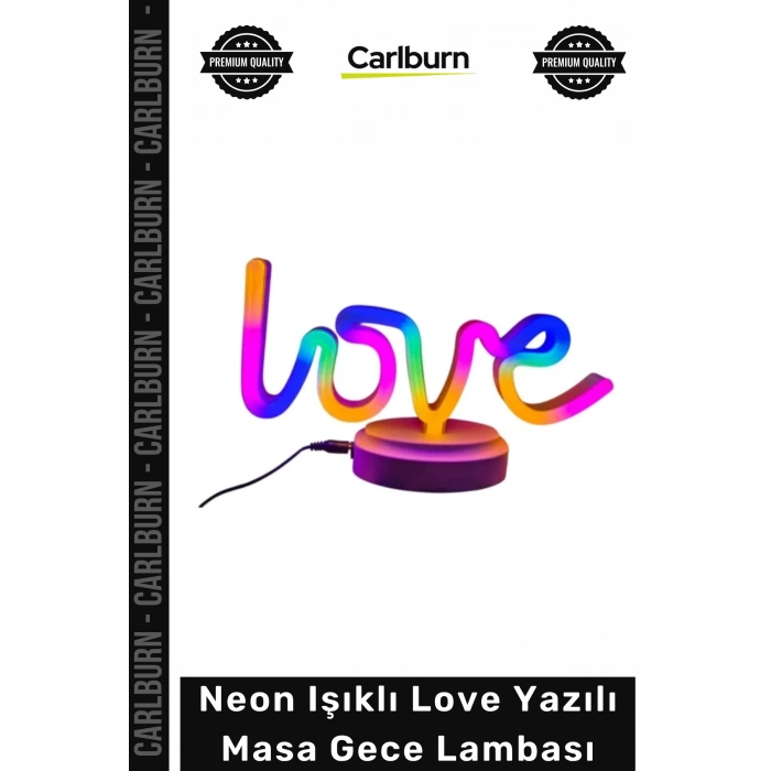 #GeceLambası Dekoratif Led Tasarım USB Pilli Romantik Hediye Neon Işıklı Love Yazılı Masa Gece Lambası