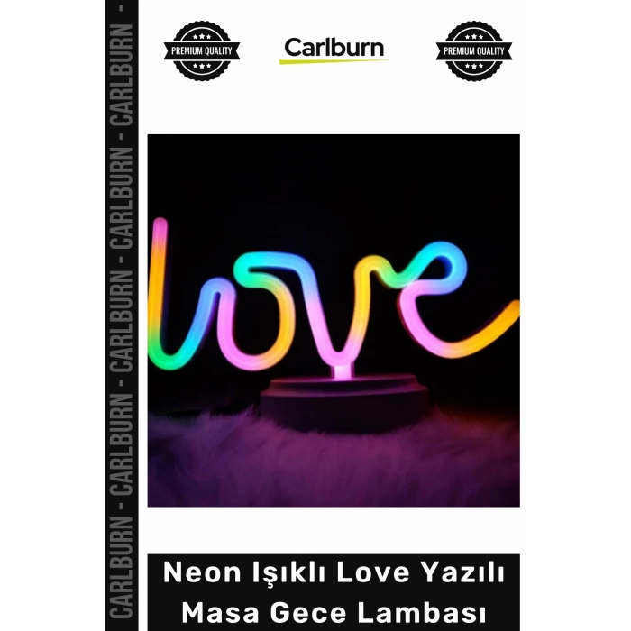 #GeceLambası Dekoratif Led Tasarım USB Pilli Romantik Hediye Neon Işıklı Love Yazılı Masa Gece Lambası