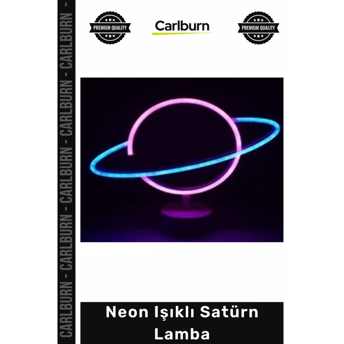 Özel Üretim Modern Estetik Tasarım Pil USB Çalışan Dekoratif Hediye Gece Neon Işıklı Satürn Lamba