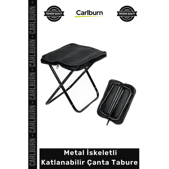 #Tabure Portatif Hafif Kamp Piknik Balıkçı Dayanıklı Metal İskeletli Katlanabilir Çanta Tabure