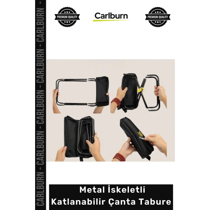 #Tabure Portatif Hafif Kamp Piknik Balıkçı Dayanıklı Metal İskeletli Katlanabilir Çanta Tabure