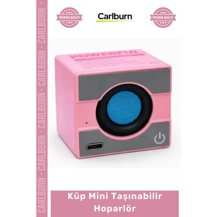 #Hoparlör Bluetooth 50 USB C Hızlı Şarj Kablosuz Güçlü Bass Kompakt Küp Mini Taşınabilir Hoparlör