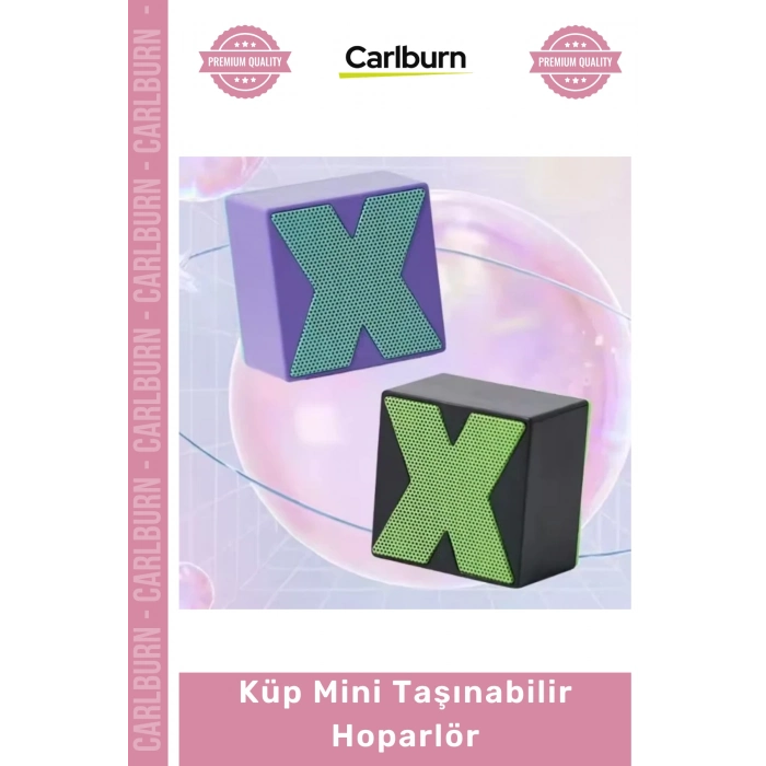 #Hoparlör Bluetooth 50 USB C Hızlı Şarj Kablosuz Güçlü Bass Kompakt Küp Mini Taşınabilir Hoparlör