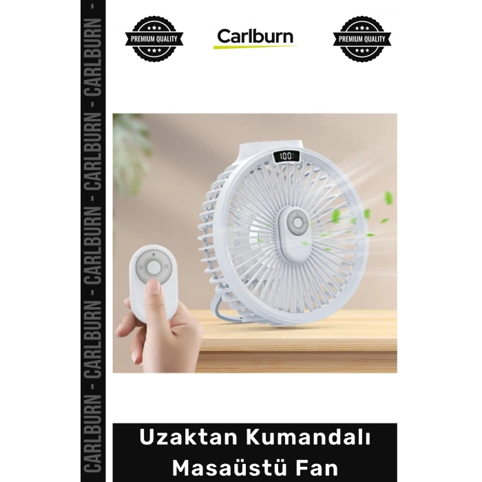 #Vantilatör Dijital Göstergeli Şarjlı Sessiz Gece Lambalı Portatif Uzaktan Kumandalı Masaüstü Fan