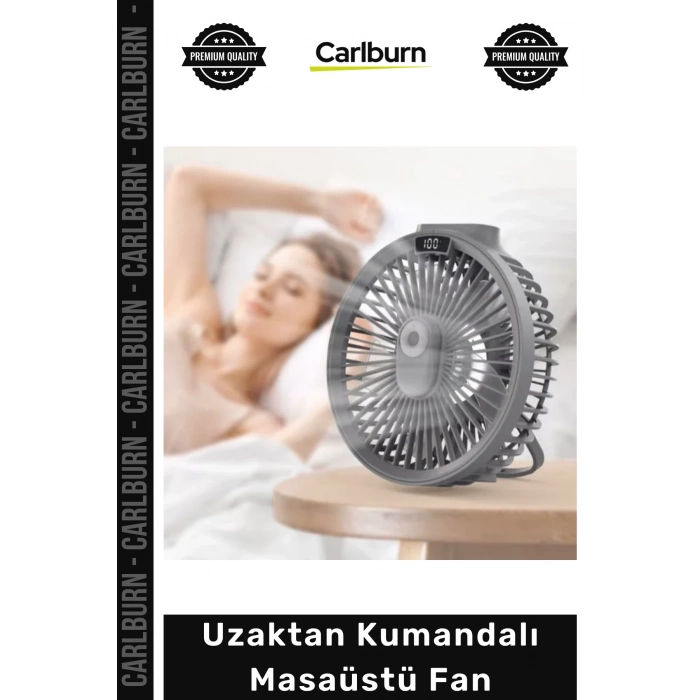#Vantilatör Dijital Göstergeli Şarjlı Sessiz Gece Lambalı Portatif Uzaktan Kumandalı Masaüstü Fan