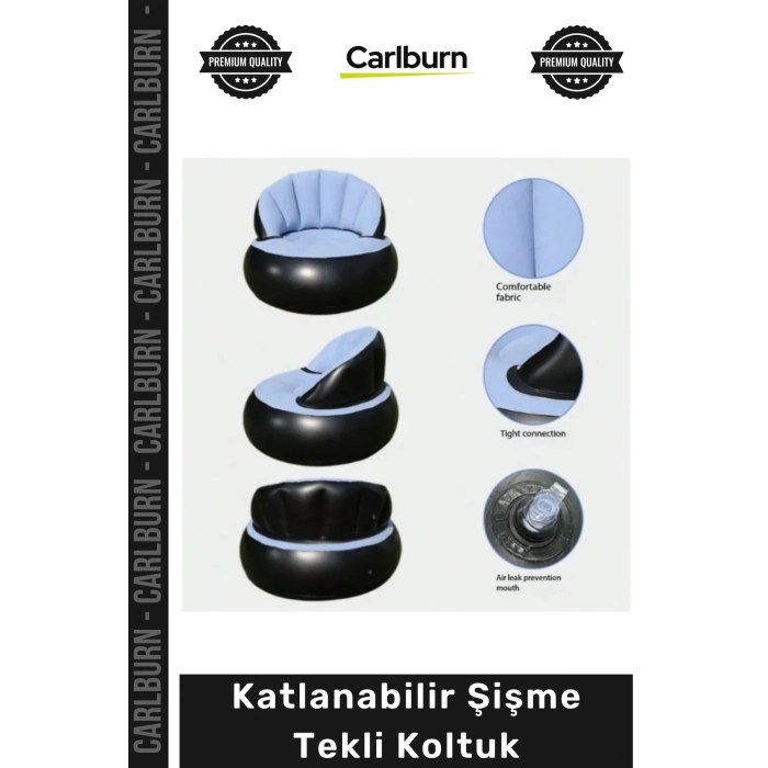 #Koltuk Kadife Dokulu Ergonomik Konforlu Kamp Bahçe Portatif Katlanabilir Şişme Tekli Koltuk