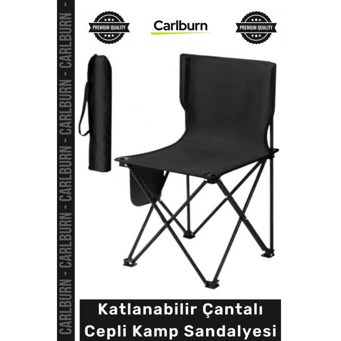 #KampSandalyesi Konforlu Ergonomik Metal Profil Oxford Kumaş Katlanabilir Çantalı Cepli Kamp Sandalyesi