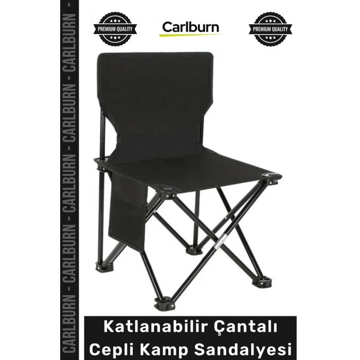 #KampSandalyesi Konforlu Ergonomik Metal Profil Oxford Kumaş Katlanabilir Çantalı Cepli Kamp Sandalyesi