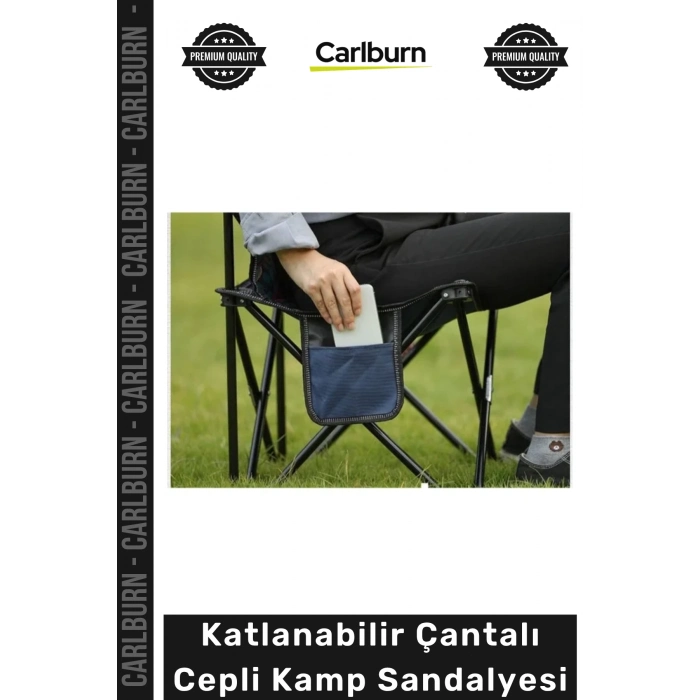 #KampSandalyesi Konforlu Ergonomik Metal Profil Oxford Kumaş Katlanabilir Çantalı Cepli Kamp Sandalyesi