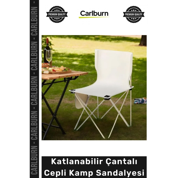 #KampSandalyesi Konforlu Ergonomik Metal Profil Oxford Kumaş Katlanabilir Çantalı Cepli Kamp Sandalyesi