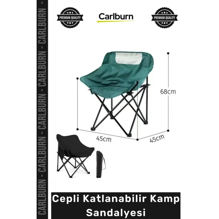 #KampSandalyesi Oxford Kumaş Ergonomik Hafif Metal Profil Taşınabilir Cepli Katlanabilir Kamp Sandalyesi