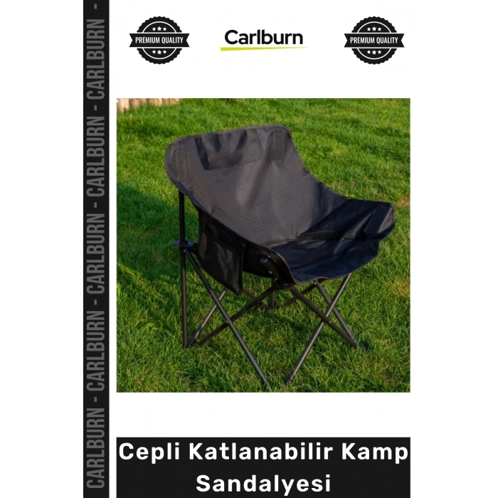 #KampSandalyesi Oxford Kumaş Ergonomik Hafif Metal Profil Taşınabilir Cepli Katlanabilir Kamp Sandalyesi