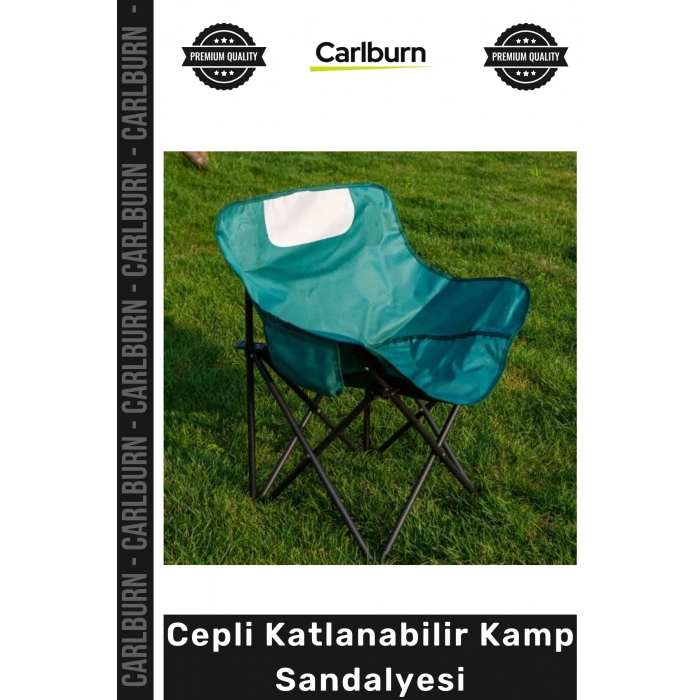 #KampSandalyesi Oxford Kumaş Ergonomik Hafif Metal Profil Taşınabilir Cepli Katlanabilir Kamp Sandalyesi