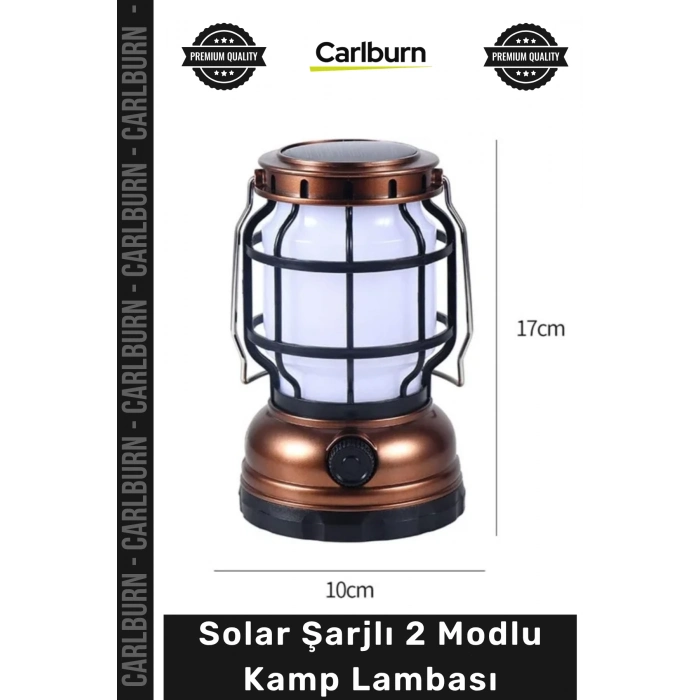 #KampLambası Retro Gaz Lambası Tasarım Şarjlı Dış Mekan Solar Şarjlı 2 Modlu Dekoratif Kamp Lambası