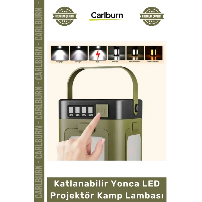 #SolarAydınlatma Solar Güneş Panelli Şarjlı USB Taşınabilir Katlanabilir Yonca LED Projektör Kamp Lambası