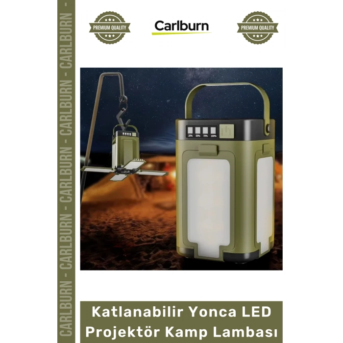 #SolarAydınlatma Solar Güneş Panelli Şarjlı USB Taşınabilir Katlanabilir Yonca LED Projektör Kamp Lambası