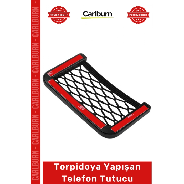 Özel Üretim Siyah Araç İçi Fileli Cep Organizer Kaymaz Yapışkanlı Torpidoya Yapışan Telefon Tutucu