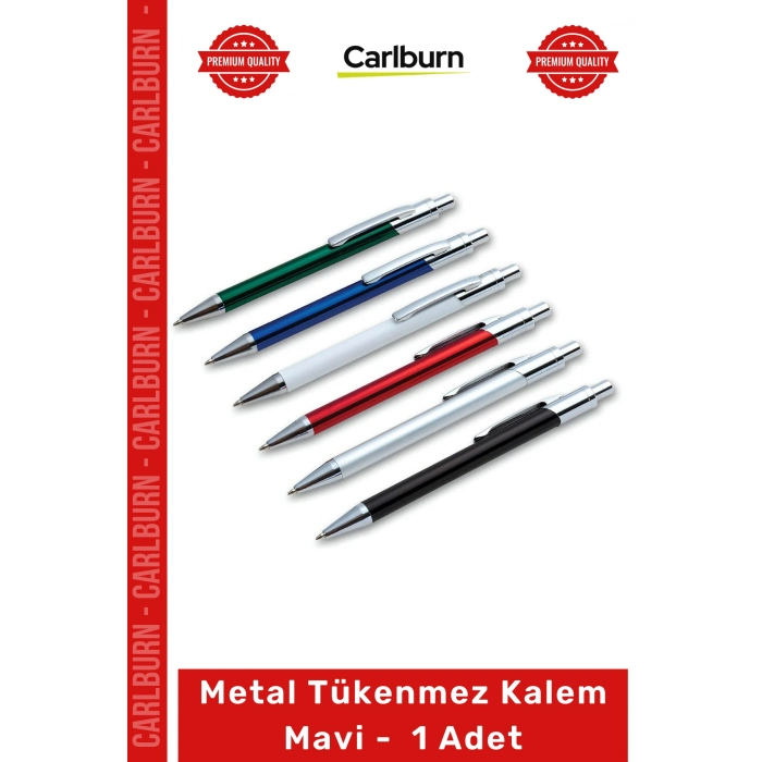 #Kalem Lüks Kaliteli Şık Ofis Hediyesi Kurumsal Promosyon Metal Tükenmez Kalem Mavi 1 Adet