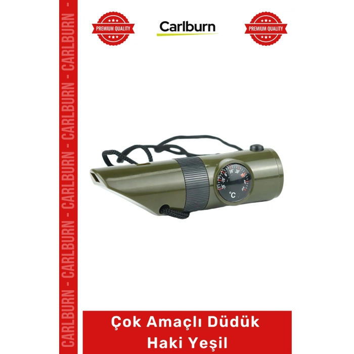 #Düdük Kamp Outdoor Doğa Sporları Acil Durum Sinyal Aparatı Pusula Dayanıklı Şık Çok Amaçlı Düdük Haki