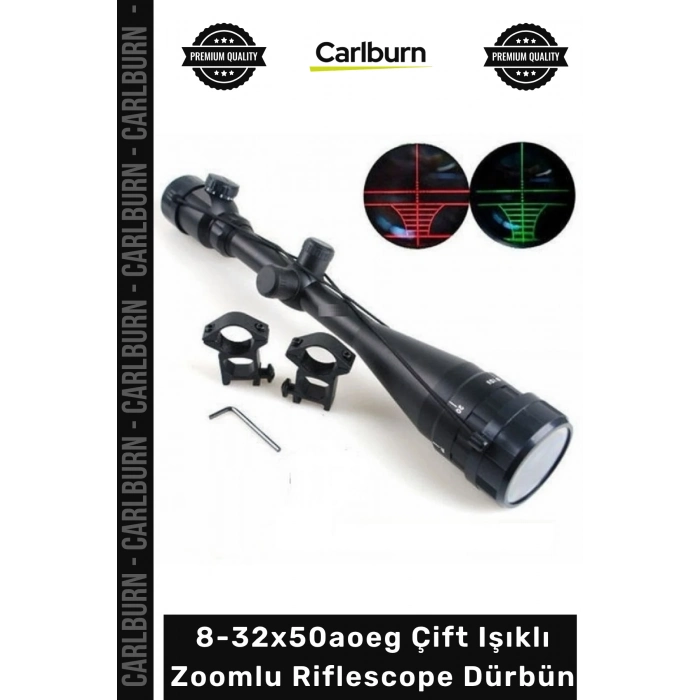 #Dürbün Profesyonel Taktik Avcı Keskin Hassas 832x50aoeg Çift Işıklı Zoomlu Riflescope Dürbün