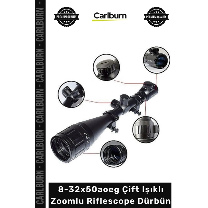 #Dürbün Profesyonel Taktik Avcı Keskin Hassas 832x50aoeg Çift Işıklı Zoomlu Riflescope Dürbün
