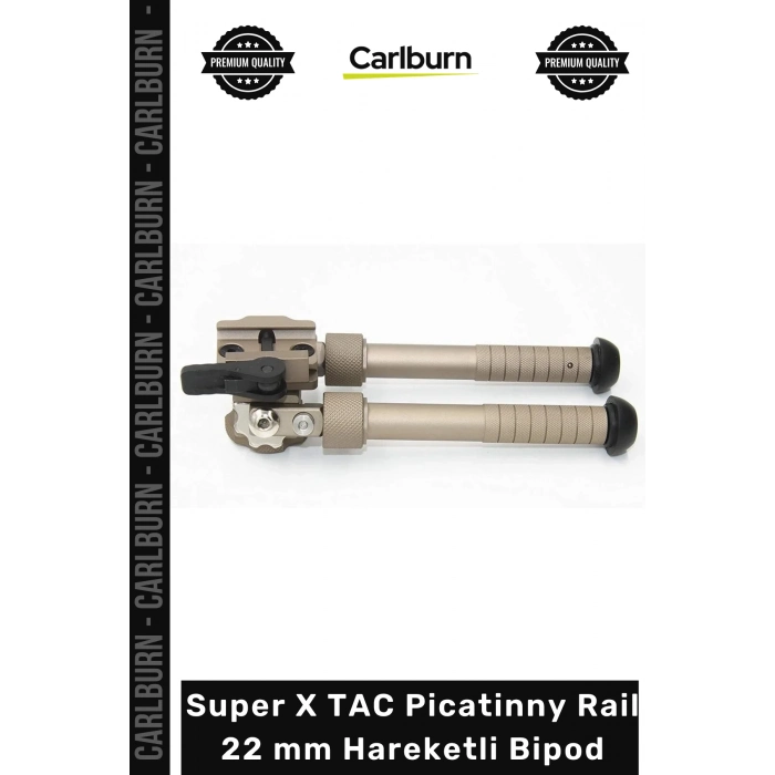 #Bipod Taktik Sağlam Alüminyum Katlanır Super X TAC Picatinny Rail 22 mm Hareketli Bipod