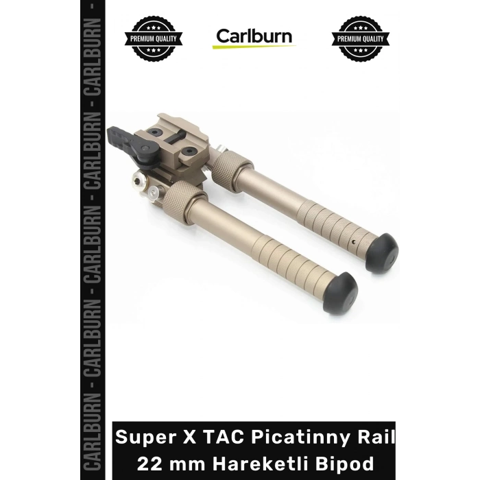 #Bipod Taktik Sağlam Alüminyum Katlanır Super X TAC Picatinny Rail 22 mm Hareketli Bipod