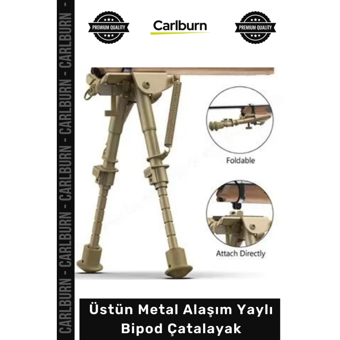#Bipod Profesyonel Atış Destek Aparatı Ayarlanabilir Üstün Metal Alaşım Yaylı Bipod Çatalayak