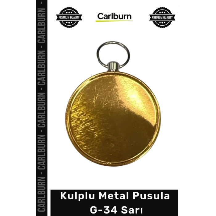 #Pusula Paslanmaz Çelik Dayanıklı Su Geçirmez Hassas Kamp Pusula Kulplu Metal Pusula G34 Sarı