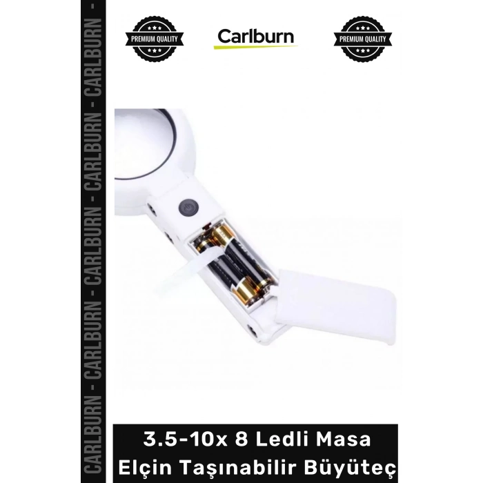 #Büyüteç Işıklı Usb Şarj Edilebilir Katlanabilir 3.5-10x 8 Ledli Masa Elçin Taşınabilir Büyüteç