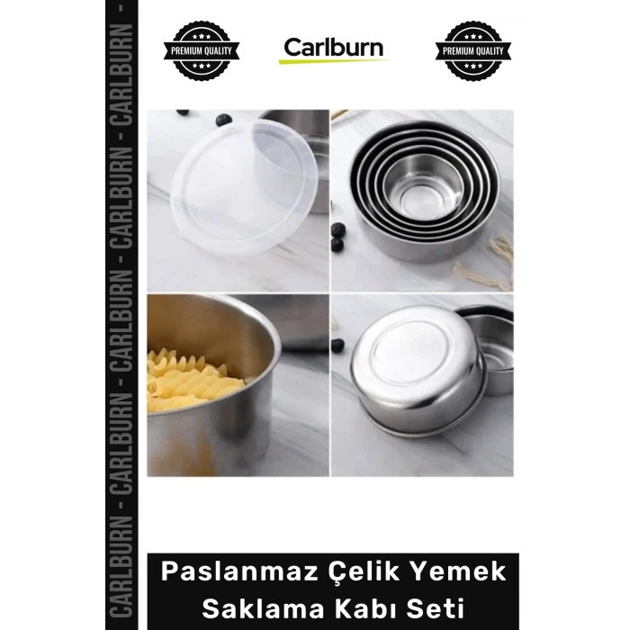 #SaklamaKabı Kaliteli Sağlıklı Hijyenik Sızdırmaz 5 Parça Paslanmaz Çelik Yemek Saklama Kabı Seti