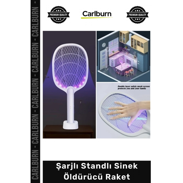 #Raket UV Mor Işık 5W Güçlü USB Şarjlı Sivrisinek Kovucu Taşınabilir Şarjlı Standlı Sinek Öldürücü Raket
