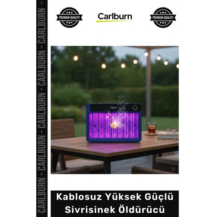 #CızbızSineklik UV Işıklı 4000mAh Şarj Edilebilir Kablosuz Yüksek Güçlü Elektrikli Sivrisinek Öldürücü