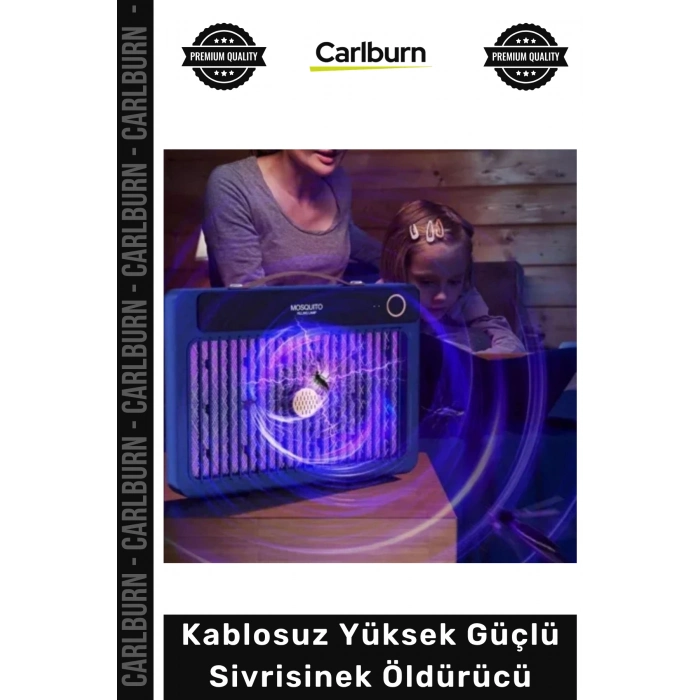#CızbızSineklik UV Işıklı 4000mAh Şarj Edilebilir Kablosuz Yüksek Güçlü Elektrikli Sivrisinek Öldürücü