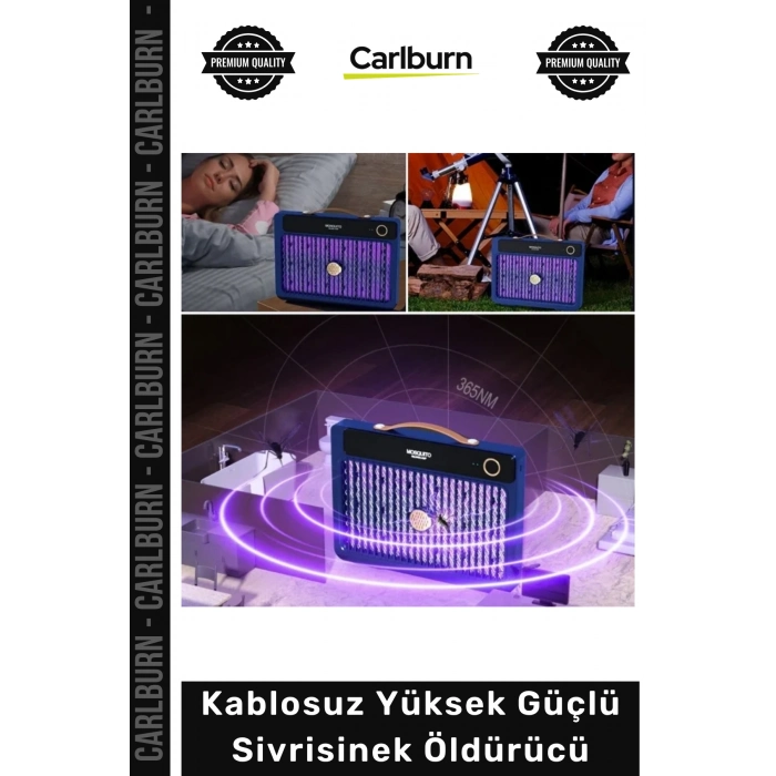 #CızbızSineklik UV Işıklı 4000mAh Şarj Edilebilir Kablosuz Yüksek Güçlü Elektrikli Sivrisinek Öldürücü