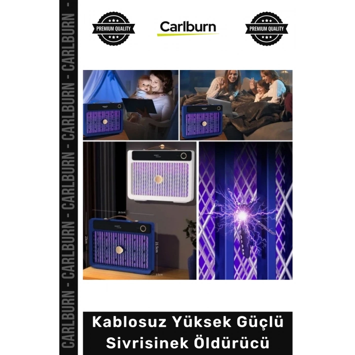 #CızbızSineklik UV Işıklı 4000mAh Şarj Edilebilir Kablosuz Yüksek Güçlü Elektrikli Sivrisinek Öldürücü